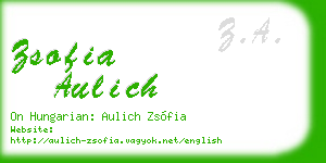zsofia aulich business card